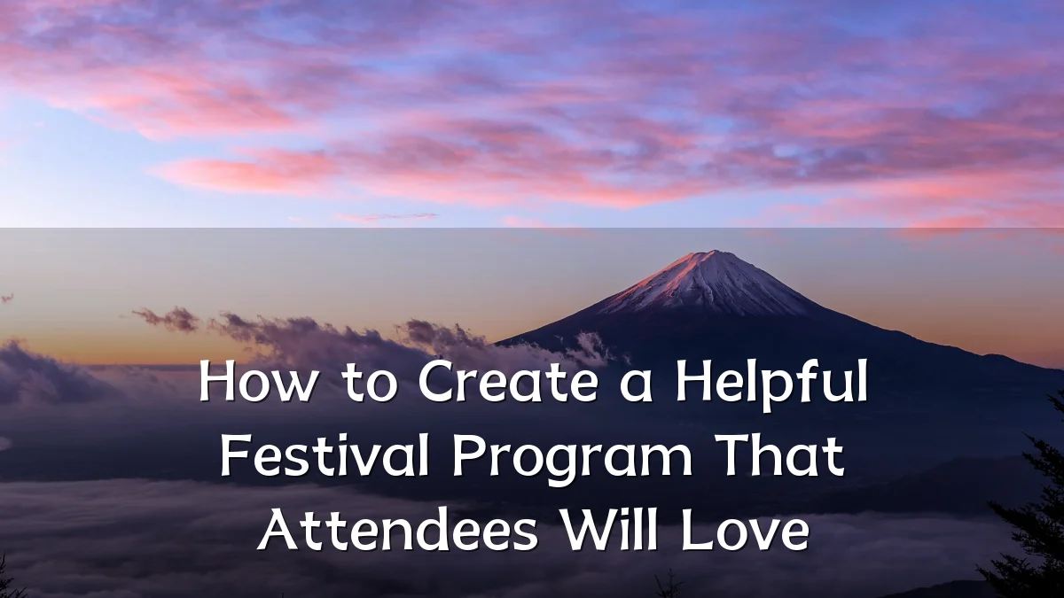 How to Create a Helpful Festival Program That Attendees Will Love