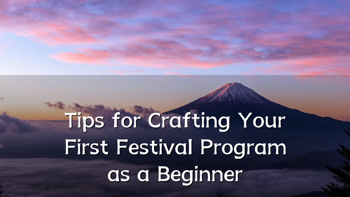 Tips for Crafting Your First Festival Program as a Beginner